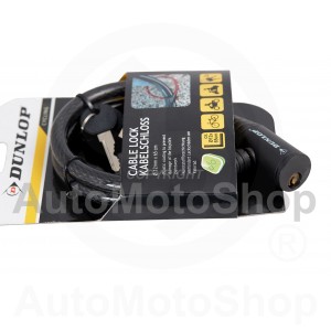 Velo/Moto lock. Steel cable12mm 65cm. Dunlop.